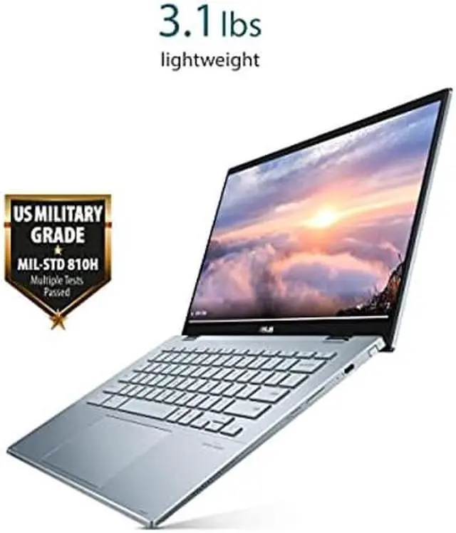 Alt view image 4 of 5 - ASUS Chromebook Flip CX5, 14" Touchscreen FHD NanoEdge Display, Intel Core i3-1110G4 Processor, 128GB SSD, 8GB RAM, Stylus, Backlit Keyboard, Wi-Fi 6, Chrome OS, Aluminum, AI Blue, CX5400FMA-DN388T-S