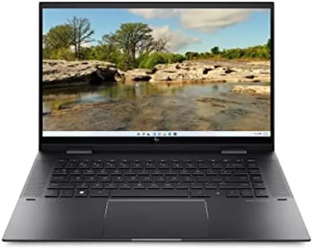 Main image of HP ENVY x360 Convertible-Laptop, AMD Ryzen 5 5625U, 8 GB-RAM, 512 GB SSD, 15.6' FHD Touchscreen, Windows 11 Home, HP Fast Charge, Camera-Cover, Mute Button & Fingerprint Reader (15-eu1010nr, 2022)