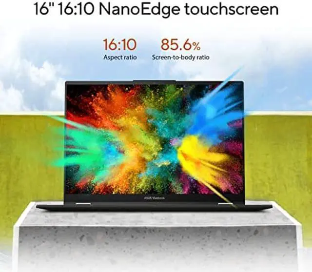 Alt view image 4 of 5 - ASUS 2023 Vivobook S 16 Flip 16" Touch, AMD Ryzen 5 7530U CPU, AMD Radeon Vega 7 Graphics, 8GB RAM, 512GB SSD, Fingerprint Sensor, Stylus Supported, Windows 11 Home, Midnight Black, TN3604YA-DS51T