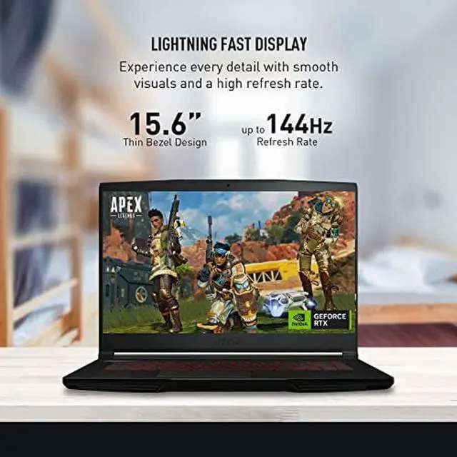 Alt view image 5 of 5 - MSI Thin GF63 15.6" 144Hz Gaming Laptop: Intel Core i7-12650H, NVIDIA GeForce RTX 4050, 16GB DDR4, 512GB NVMe SSD, Type-C, Cooler Boost 5, Win11 Home: Black 12VE-066US