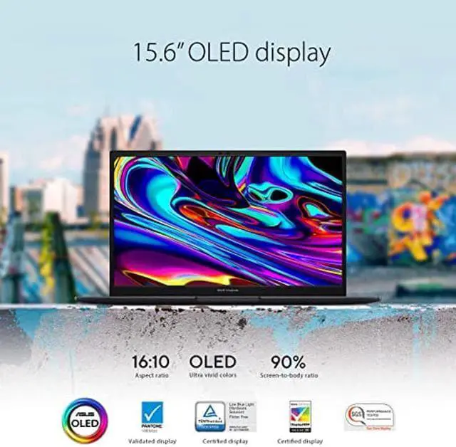 Alt view image 3 of 5 - ASUS VivoBook S 15 OLED Slim Laptop, 15.6" FHD OLED Display, Intel Evo Platform, Intel Core i7-12700H CPU, 16GB RAM, 1TB SSD, Windows 11 Home, Indie Black, K3502ZA-ES76