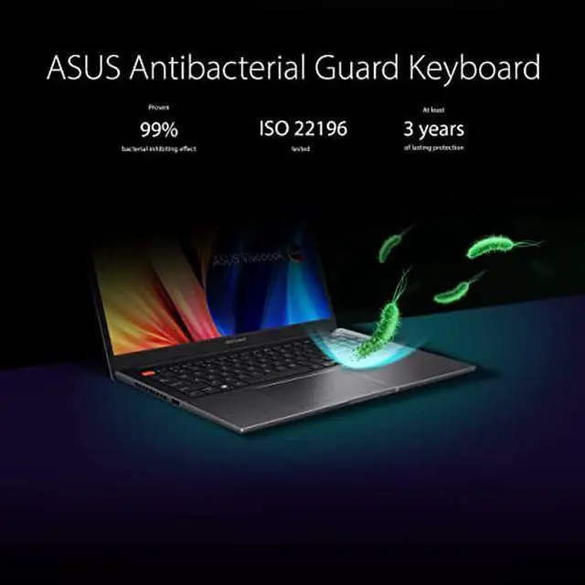 Alt view image 2 of 5 - ASUS VivoBook S 15 OLED Slim Laptop, 15.6" FHD OLED Display, Intel Evo Platform, Intel Core i7-12700H CPU, 16GB RAM, 1TB SSD, Windows 11 Home, Indie Black, K3502ZA-ES76