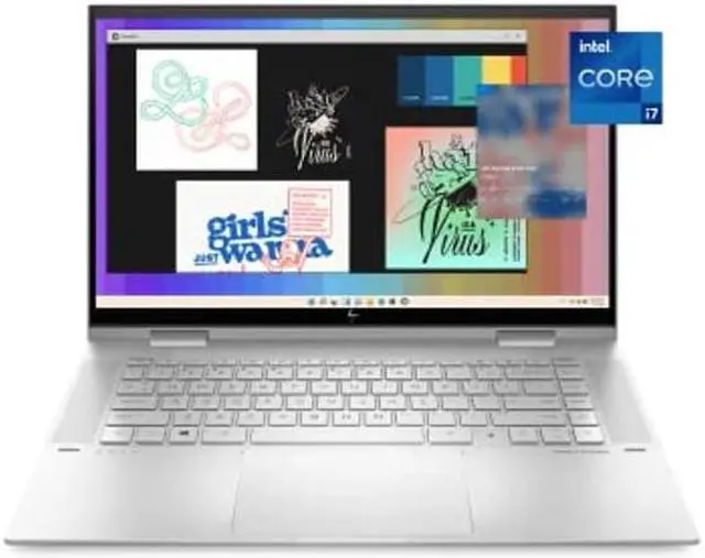 Main image of HP ENVY x360 Convertible-Laptop, Intel Core i7-1260P, 8 GB-RAM, 512 GB SSD, 15.6' FHD Touchscreen, Windows 11 Home, Long-Battery Life, Camera-Cover, Mute Button & Fingerprint Reader (15-es2010nr 2022)