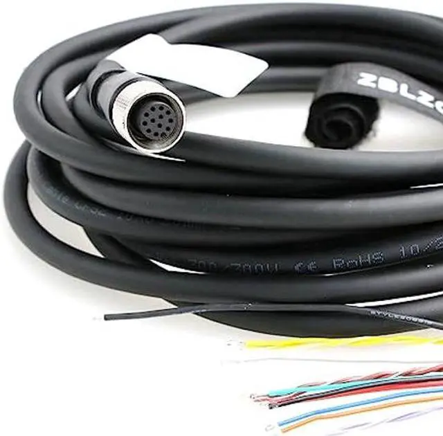 Alt view image 5 of 5 - ZBLZGP DataMan 260 Reader Serial Cable IO Power Cable M12 A-Code 12 pin Female Cable Connector for COGNEX Industrial CCBL-05-01 Vision Camera (5M)