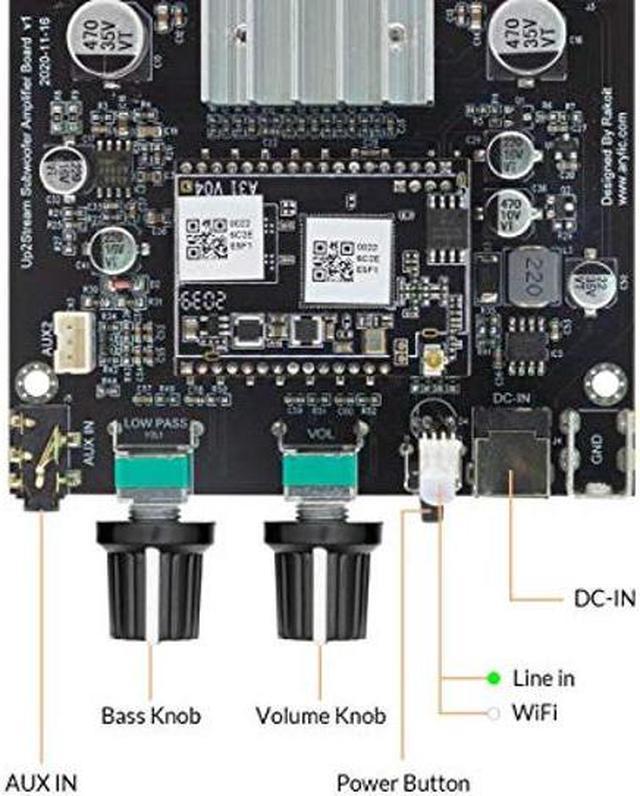 Arylic Subwoofer Amplifier Board,WiFi & Bluetooth Home Audio