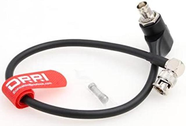 12G SDI Protector Cable Galvanic-Isolators Right Angle BNC Male to Right  Angle BNC Female for ARRI Mini,RED Komodo (Black, 20CM)