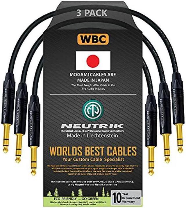 Balanced XLR Female to 1/4 TRS Audio Cables with Neutrik Connectors -  Custom Cable Connection