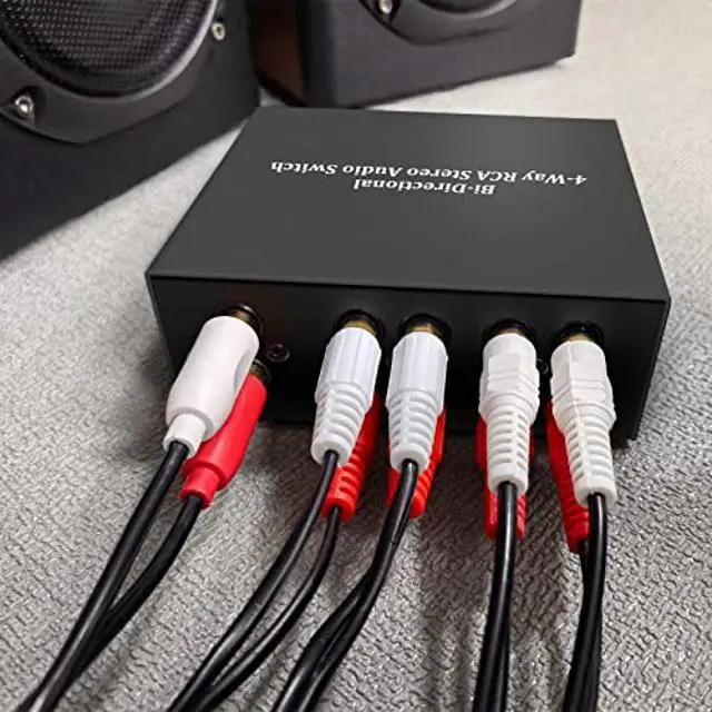 Alt view image 5 of 5 - RL Audio Selector Audio Switcher, Speaker Switch, Audio Switch Box, AB Switcher Selector, Bi-Directional (RL 1In-4Out/4In-1Out)