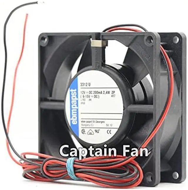 Alt view image 3 of 5 - 3312U Ebm Papst Fan DC 12V Fan 235mA 9232 92 * 92 * 32mm IP68 2.4W Cooling Fan for Waterproof Cabinet