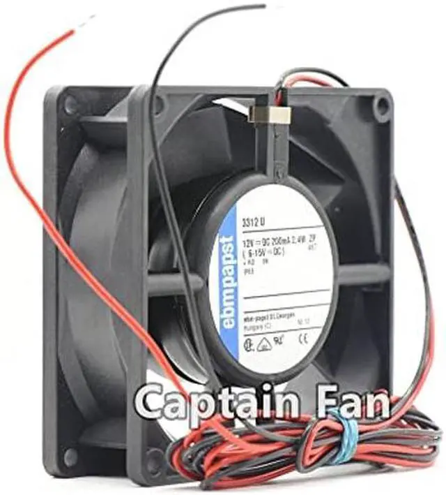 Alt view image 5 of 5 - 3312U Ebm Papst Fan DC 12V Fan 235mA 9232 92 * 92 * 32mm IP68 2.4W Cooling Fan for Waterproof Cabinet
