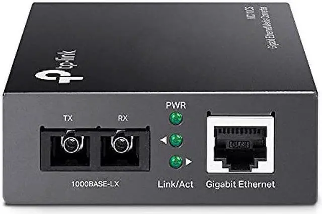 Alt view image 2 of 4 - TP-Link Gigabit SFP to RJ45 Fiber Media Converter | Fiber to Ethernet Converter | 10/100/1000Mbps RJ45 Port to 1000Base-LX Single-Mode Fiber (MC210CS) Grey