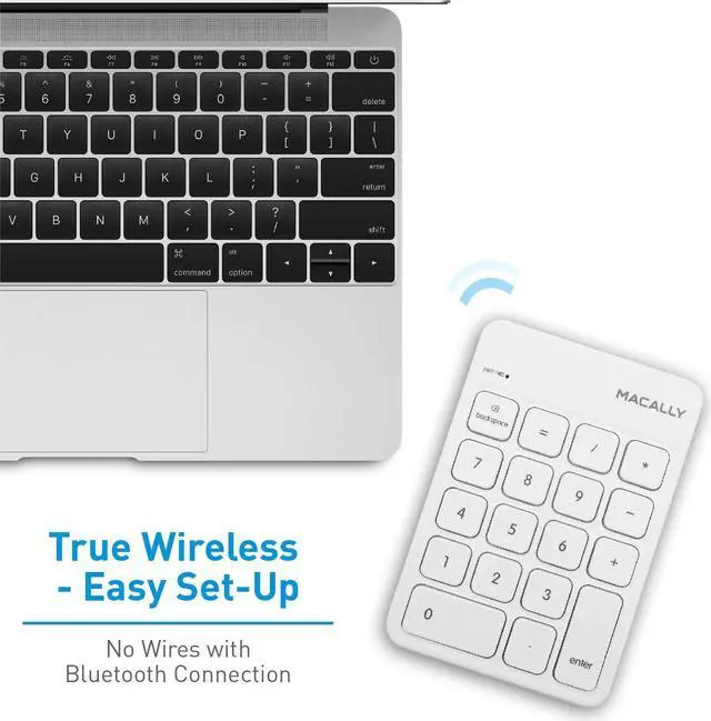 Alt view image 4 of 5 - Macally Wireless Bluetooth Numeric Keypad and Wireless Bluetooth Mouse for Mac and PC, Calculate Efficiently
