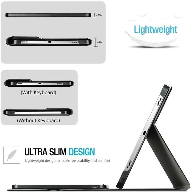 Alt view image 4 of 5 - ProCase Keyboard Case for Galaxy Tab S10 FE 2025 / S9 FE 5G/ WiFi 10.9 Inch 2023 with S Pen Holder, Protective Cover with Detachable Wireless Keyboard for Galaxy Tablet 10.9"-Black