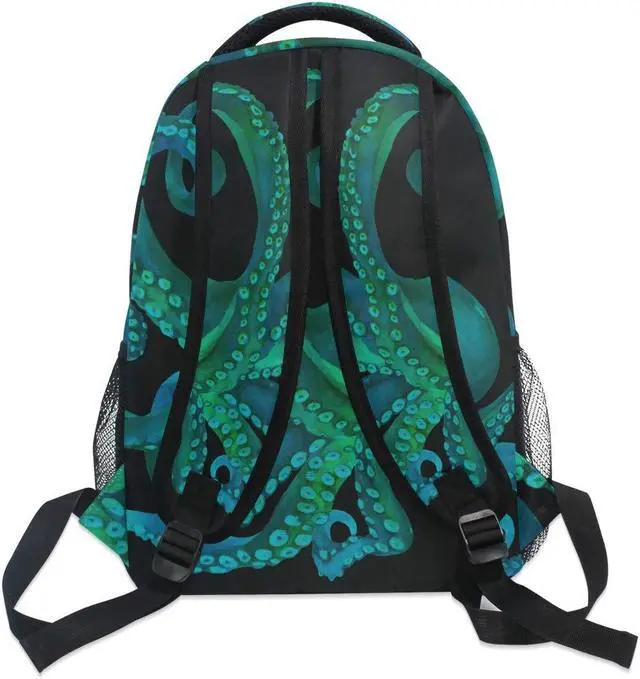 Alt view image 3 of 5 - ALAZA Watercolor Octopus Large Backpack for Kids Boys Girls Student Personalized Laptop iPad Tablet Travel School Bag with Multiple Pockets