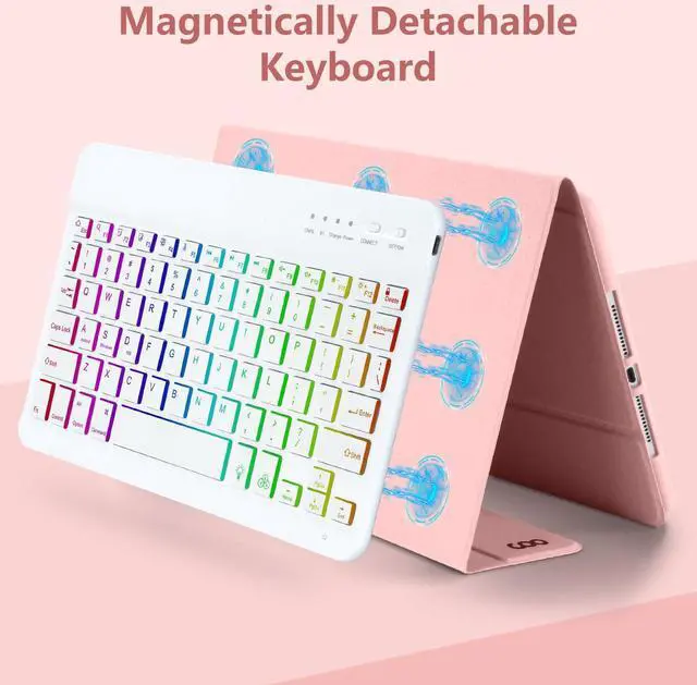 Alt view image 4 of 5 - New iPad 9th Generation Keyboard Case 10.2"(2021)/8th Gen/7th Gen Bundle with Stylus Pen for iPad, Apple Pencil for iPad 9th&10th Generation