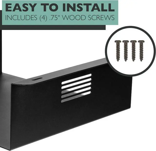 Alt view image 4 of 5 - Ilyapa Under Desk CPU Mount, Steel Under Desk Computer Mount Vented Sides, Under Desk PC Mount, PC Wall Mount, Under Desk Laptop Mount Stand, Under Desk Mount Shelf for Storage Office Desk, 4x12x11