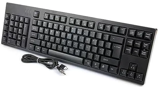 Main image of MCSaite Left-Handed Keyboard, Wired Ultra-Thin Keyboard USB Port with 2 Hubs Portable Scissors Foot Structure Fit with Professional or Industrial Use for Computer Laptop Mac Notebook