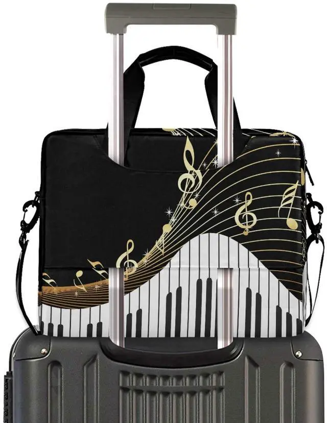 Alt view image 2 of 5 - Laptop Shoulder Bag Portable Laptop Sleeve Case for 14/15.6/16in Notebook Computer Messenger Bag Women Men Briefcase (Music)