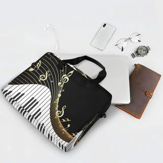 Alt view image 5 of 5 - Laptop Shoulder Bag Portable Laptop Sleeve Case for 14/15.6/16in Notebook Computer Messenger Bag Women Men Briefcase (Music)