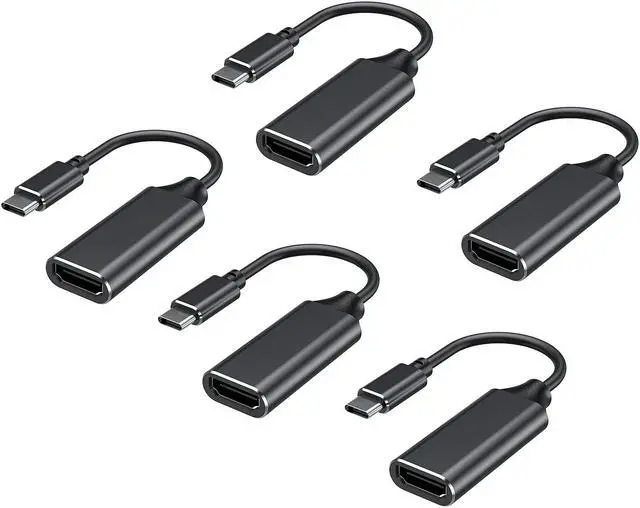 Main image of RayCue USB C to HDMI Adapter 4K for Mac OS, Type-C to HDMI Adapter [Thunderbolt 3/4], Compatible with iPhone 15 Pro/Max, MacBook Pro/Air, Galaxy, Dell XPS, Pixelbook, Microsoft and More (5 Pack)
