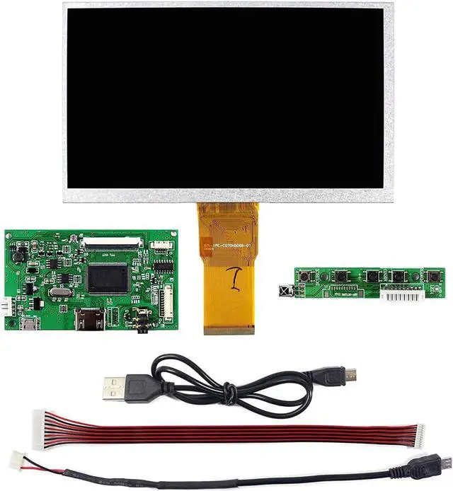 Alt view image 3 of 5 - VSDISPLAY 7" 7 inch 1024x600 400nit 50 pins IPS LCD Screen and Controller Board,with Micro USB Power Cable