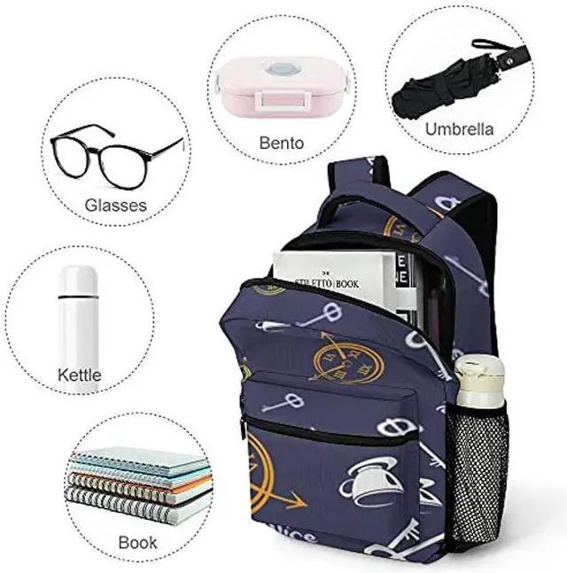 Alt view image 3 of 4 - Travel Laptop Backpack Wonderland Graffiti Pocket Watch Key Large Capacity Business Ddurable Water Resistant College Laptop iPad Tablet Bag for Men and Women