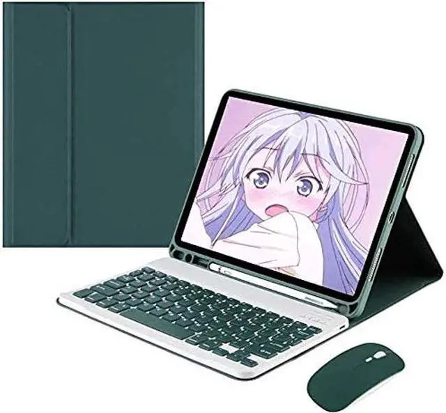 Main image of AnMengXinLing Keyboard Case for iPad Mini 7th(A17 Pro) 2024/Mini 6th Generation with Mouse,Case for iPad mini7/mini6 with Detachable Wireless Keyboard Pencil Holder Slim Smart Cover, Teal