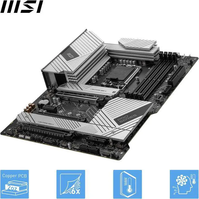 Alt view image 4 of 5 - MSI PRO Z790-A MAX WiFi ProSeries Motherboard (Supports 12th/13th/14th Gen Intel Processors, LGA 1700, DDR5, PCIe 5.0, M.2, SATA 6G, 2.5Gbps LAN, USB 3.2 Gen2, Wi-Fi 7, Bluetooth 5.4, ATX)