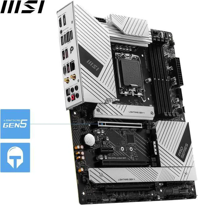 Alt view image 5 of 5 - MSI PRO Z790-A MAX WiFi ProSeries Motherboard (Supports 12th/13th/14th Gen Intel Processors, LGA 1700, DDR5, PCIe 5.0, M.2, SATA 6G, 2.5Gbps LAN, USB 3.2 Gen2, Wi-Fi 7, Bluetooth 5.4, ATX)
