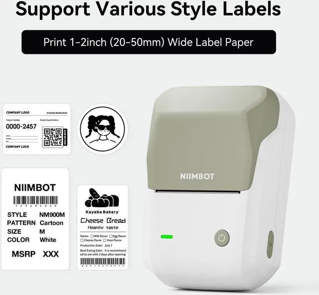 Alt view image 5 of 5 - NIIMBOT B1 Label Maker with 2 Roll Label Tape
