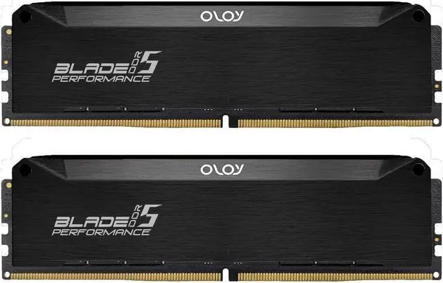 Main image of OLOy DDR5 RAM 32GB (2x16GB) Black Hairline Blade 6400 MHz CL32 1.35V Gaming UDIMM (MD5U1664321BRLDA)