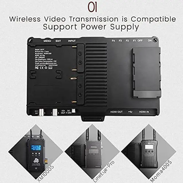 Alt view image 3 of 5 - Portkeys HS7T II 7 Inch DSLR Camera Field Monitor(Halter Design) HDR/3G-SDI/ 1920×1200/1200Nit/Metal Frame