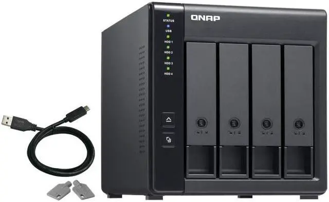 Alt view image 4 of 5 - QNAP TR-004 4 Bay USB Type-C Direct Attached Storage (DAS) with hardware RAID (Diskless)