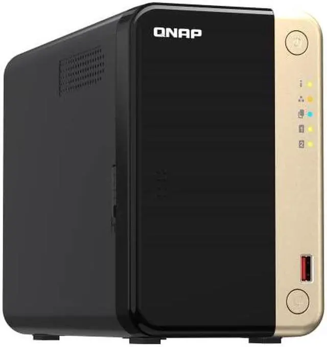 Alt view image 4 of 5 - QNAP TS-264-8G-US 2 Bay High-Performance Desktop NAS with Intel Celeron Quad-core Processor, M.2 PCIe Slots and Dual 2.5GbE (2.5G/1G/100M) Network Connectivity (Diskless)