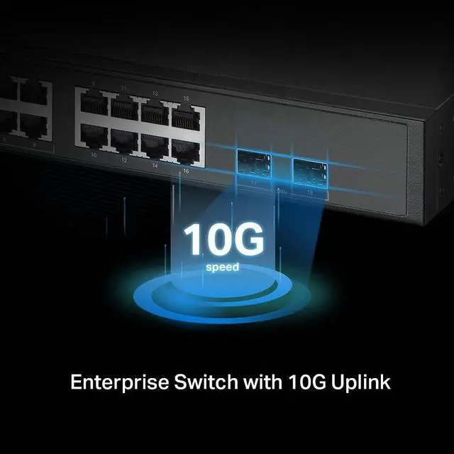 Alt view image 5 of 5 - TP-Link Omada SG3218XP-M2 | 16 Port Multi-Gig 2.5G PoE Switch, 2x10GE SFP+ Port, 8 PoE+ Port@240W | L2+ Smart Managed | Support Omada SDN | Static Routing, IGMP Snooping, Abundant Security Features