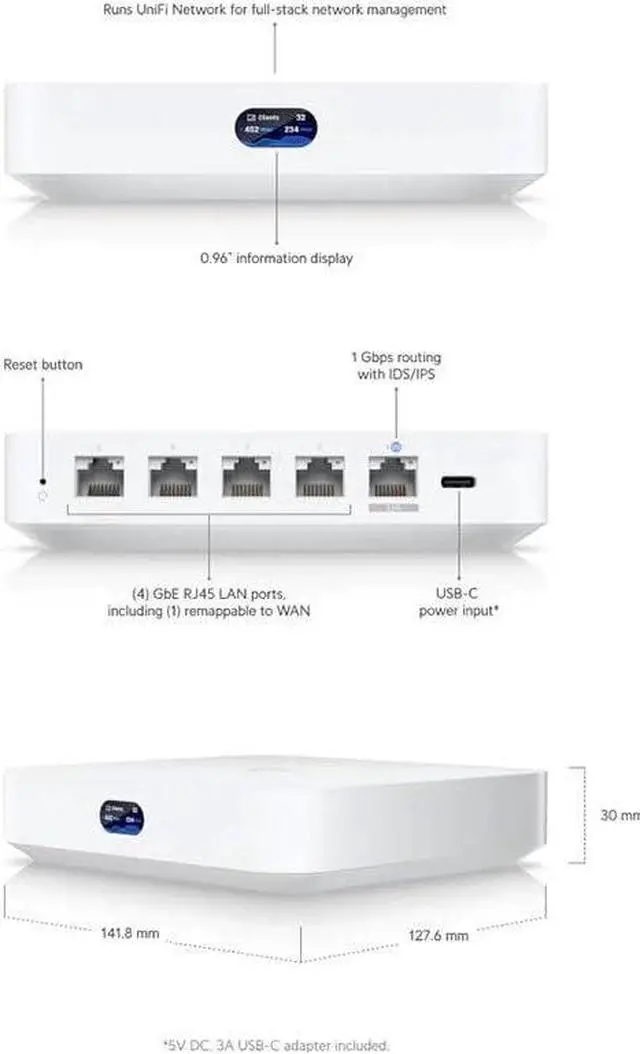 Alt view image 3 of 5 - Ubiquiti Cloud Gateway Ultra (UCG-Ultra)