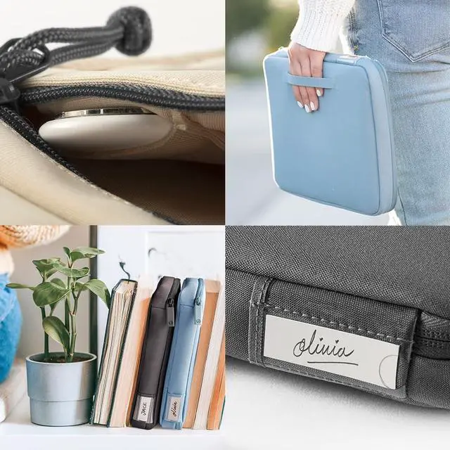 Alt view image 4 of 5 - Folio Tablet Pouch Family, Work Travel Cable Organizer and Tech Case for Electronic Essentials and Accessories, 11-Inch iPad Pro, with Label Identification, in Arctic Blue