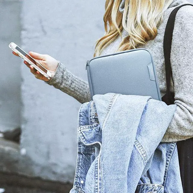 Alt view image 5 of 5 - Folio Tablet Pouch Family, Work Travel Cable Organizer and Tech Case for Electronic Essentials and Accessories, 11-Inch iPad Pro, with Label Identification, in Arctic Blue