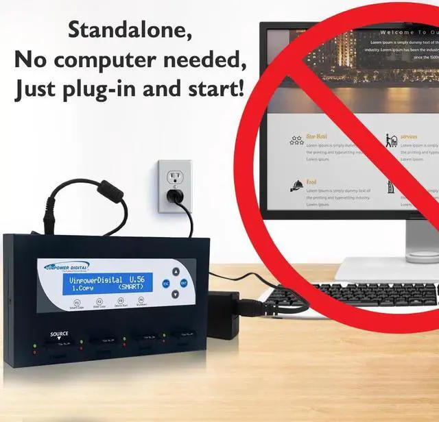 Alt view image 2 of 5 - Vinpower SDMiniDup 1 to 3 Standalone SD/MicroSD Card Flash Memory Drive Duplicator Copier