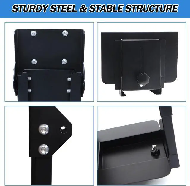 Alt view image 5 of 5 - Heavy Duty Computer Wall Mount PC Case - Upgraded, Also Great for PC Mount Under Desk - Height Adjustable from 11" to 21", Width Adjustable from 5.5" to 9.8", Computer Tower Under Desk Home Office