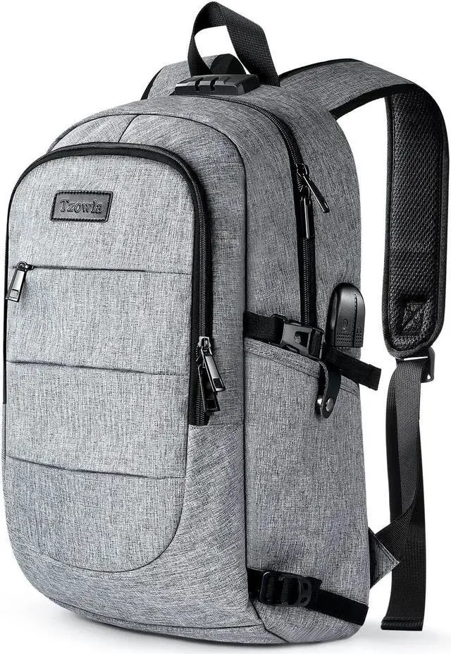 Main image of Travel Laptop Backpack Water Resistant Anti-Theft Bag with USB Charging Port and Lock 17.3 Inch Computer Business Backpacks for Women Men Gift,Bookbag Casual Hiking Daypack