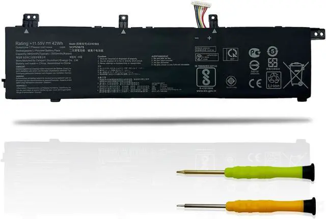 Main image of UGXKNAE C31N1843 Laptop Battery Compatible with ASUS VivoBook S14 S432FA S432FL Vivobook X432FA X432FL X432FLC X532FL X532FLC X532FA S15 S532FA S532FL S432FA-EB008T S532FA-DH55 Series 11.55V 42Wh