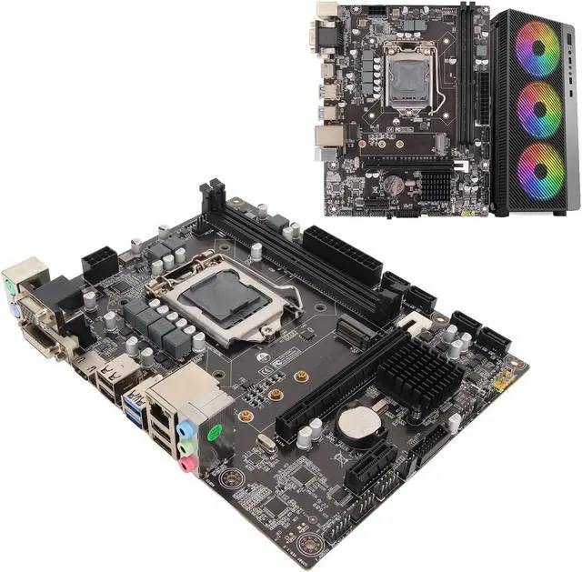 Main image of H310 Computer Motherboard, LGA 1151 Dual Channel DDR4 M.2 NVMe M ATX Motherboard for Inter Series, Support , VGA, DVI, USB3.0, PS2, for DIY PC Computer