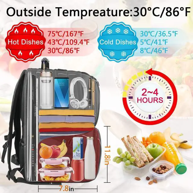 Alt view image 5 of 5 - VECKUSON Laptop Backpack, 15.6 Inches, Green, Unisex, Waterproof, USB Charging Port, Insulated, TSA Approved, Anti-Theft, Durable Polyester Nylon Fabric