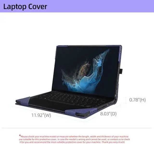 Alt view image 2 of 5 - VEVOOD Laptop Cover for Samsung Galaxy Book 2 360 |Book 2 Pro 360|Book 2 pro 360 | Book 3 360|Chromebook 13 XE930QCA/Book Flex 13.3 NP930QCG PU Detachable Case (13.3inch, Blue)