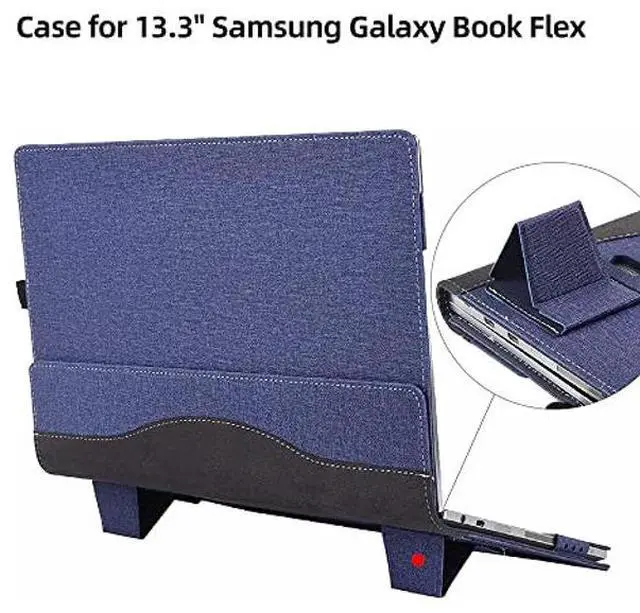 Alt view image 5 of 5 - VEVOOD Laptop Cover for Samsung Galaxy Book 2 360 |Book 2 Pro 360|Book 2 pro 360 | Book 3 360|Chromebook 13 XE930QCA/Book Flex 13.3 NP930QCG PU Detachable Case (13.3inch, Blue)