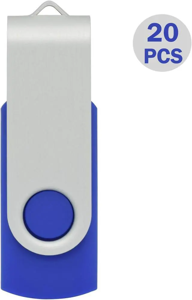 Alt view image 2 of 5 - VICFUN 20 Pack 16GB USB Flash Drives Bulk 16GB Flash Drive 20 Pack USB2.0-Blue