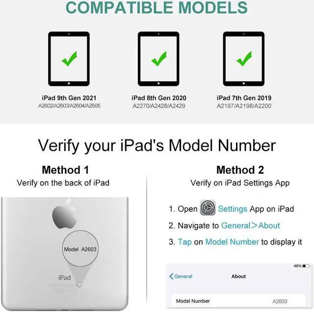 Alt view image 2 of 5 - MMK Keyboard Case for iPad 10.2 inch 9th Gen 2021,iPad 8th Generation 2020,iPad 7th Generation 2019,7 Color Backlit 360 Rotatable Wireless Detachable Bluetooth Keyboard Cover Tablet Case