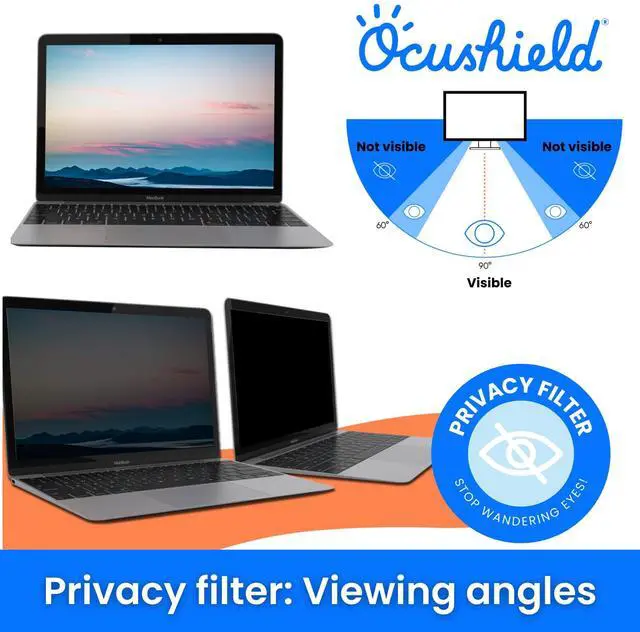 Alt view image 5 of 5 - Ocushield for MacBook Pro 16" - Anti Blue Light Screen Protector for Apple MacBook Pro 16" (2019 & 2020 Model) - Anti Glare - Privacy Filter - Designed by Optometrists - 100 Day Easy Returns