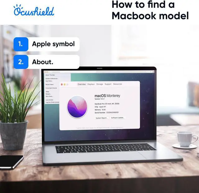 Alt view image 2 of 5 - Ocushield for Macbook Pro 16" - Anti Blue Light Screen Protector For Apple Macbook Pro 16" (2021 Model) Anti Glare - Privacy Filter - Designed by Optometrists - 100 Day Easy Returns (Model A2485)